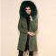 High quality new fashion warm fur parka green fox fur coat