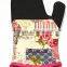 Rose Red Anti-heat Glove Linen Cotton Flower Oven Mitt