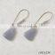 Antic Gold Simple Nature Stone And CCB Hoop Earrings