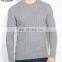 Best design long sleeve t shirt as cotton blended fabric knit sweater pullover top of unbranded wholesale mens clothing