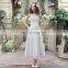 Wholesale Sweetheart Sleeveless Lace-Up Tea-Length Lace Wedding Dress SQS038