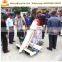 Movable sunning ground grain paddy bagging collecting sack filling machine