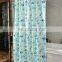 Popular New Fancy Designs PEVA Bathroom Eyelet Shower Curtain with Pockets