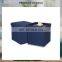 Hot sale linen fabric square foot stool ottoman with large serving tray for living room