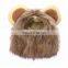 Pet Costume Lion Mane Wig for Dog Cat Halloween Dress Up With Ears