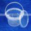 PP material custom logo plastic 500ml round bucket/plastic pail