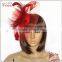 Fashion Red Hair Flowers Clip Design