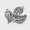 High Quality Zinc Alloy Metal Making Accessories Metal Alphabet Small leaf Charm Pendant Jewelry
