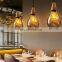 Nordic Glass Pendant Light For Living Room Water Drop Shape Hanging Lamp