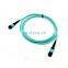 male / female 12 fiber count  patch cord 10gb fiber om3 mpo mtp fiber patch cord pigtail