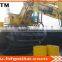 Amphibious excavator with Side pontoons+spuds suitable for 5m water max 13m arm