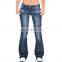 na0807 hot style ladies jeans tight-fitting stretch fringed horn slimming jeans women trousers