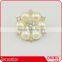 Fancy Designer Metal Brooch With Rhinestone Decoration