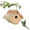 Low price easy clean customized wooden birdhouse kits easy to hang with attached cable from small branches or hooks