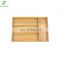 Acacia Wooden Cutlery Tray Kitchen Utensil Silverware Flatware Drawer Organizer Dividers with 4 Compartment