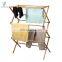 Bamboo floor-to-floor clothes hanger Bamboo folding balcony indoor telescopic household towel rack foreign trade export mobile r