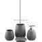 Six pcs Waste Bin Tissue Box Vanity Ceramic Tabletop Accessories Bathroom Set