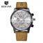 BENYAR 5102 Popular men quartz wristwatch analog chrono calendar fashion leather water-resistant men watches