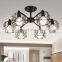 Individual Decorative Vintage Industrial Style Chandelier Circle Metal Cage Ceiling Light