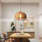 Vintage Japanese LED Pendant Light Dining Room Retro Chandelier Creative Wooden Bedroom Study Pumpkin Art Hanging Lamps