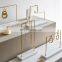 High Quality Bar Metal Marble Jewelry Stand Organizer Keychain Earring Necklace Stone Retail Display Rack