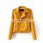 Ladies Leather Biker Jacket Girls Funky Sexy Fitted Zip Up Coat