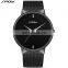 SINOBI Men's Watch Luxury Calendar Date Display Dazzling Diamond Index Dial Steel Milanese Mesh Band S9685G Relogio Masculino