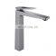 Hot and cold gun metal high body hollow out handle brass basin faucet