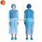 Free sample blue color disposable nonwoven PP or SMS apron or isolation gown