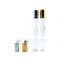 Wholesale 10 ml Mini Clear Essential Oil Stainless Steel Roller Bottle Perfume Roll On Glass Roller Bottle Packaging Low MOQ