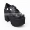 Unique 10 cm platform heel black PU Lolita shoes