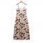 European and American style women's new silk texture V-neck camisole flute dress for women