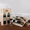 custom wooden wine box for double wine bottles