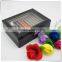 Luxury handmade storage display pu leather business card holder and pen gift set