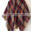 New Winter Plaid Square Tassel Fashion Women Wool Shawl