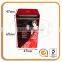 Small colored tea sample tin box