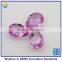 double checker cut pear shape pink corundum stone