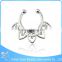 New Design Clear CZ Fake Nose Ring Septum Ring Fake Nose