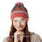 New customize pom pom knitted teenagers knitted beanie knitted cap