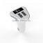 Free Sample Wholesale Car Charger LED Display Dual USB Car Charger Mini 5V 4.8A 12v Car Battery Charger
