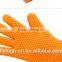Heat resistant silicone oven gloves with fingers