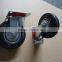 Industrial rubber wheel caster