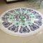 Hogift 150*150cm 50 styles 100% cotton printed round beach towel with tassel