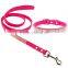 Berry Flocking Material Diamond Puppy Dog Collars and Leashes