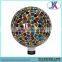 Outdoor Blue and clear color mixed mosaic gazing globe