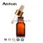 High Quality 30ml empty amber essential oil bottle with dropper