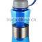 2016High Quality Eco-Friendly Tritan plastic material sport drinking water bottle with ice infuser