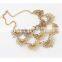 Retro design alloy jewelry hollowed-out wing multilayer statement necklace
