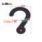 5mm Hole Black Plastic Hanger&Hook For Garment Textile Packaging Accessories #FLC257-B