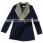 Chinese new fashion design OEM custom factory supply wholesale dark blue winter warm women coat for ladies